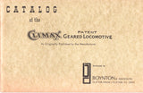 Catalog of the Climax Patent Geared Locomotive