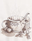 Soup Tureen with soup ingedients for the 'Old Codger's Cookbook'