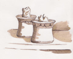 'Candle Pots' drawn for the 'Old Codger's Cookbook'
